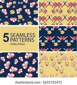 Hand-drawn calligraphy hearts and linear floral woven into an artistic set a unique blend of script-style hearts, artistic floral lines Best for high-end branding, invitations, packaging
