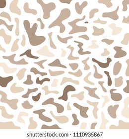 Hand-drawn camouflage wallpaper pattern, vector illustration