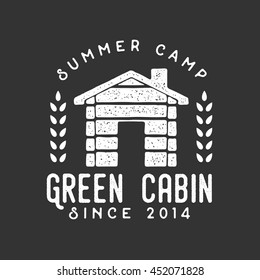 Handdrawn camping logo and badges with element design