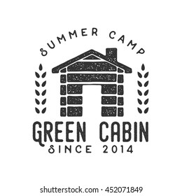 Handdrawn camping logo and badges with element design