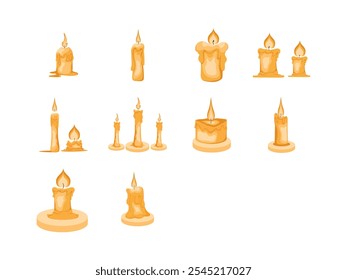 Handdrawn Candle illustration Element Set 