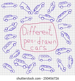Hand-drawn car icons