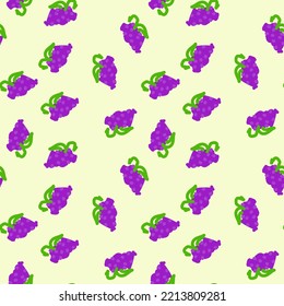Hand-drawn cartoon berry pattern. Funny cartoon baby blackberries  pattern for textiles, wallpapers, backgrounds, wrapping paper, packaging, fabrics, print.
