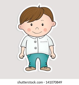 Hand-drawn cartoon boy
