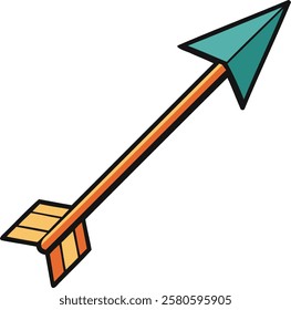 Hand-Drawn Cartoon Style Arrow Illustration Bold Sketch Direction Symbol for Target Navigation Growth Success and Achievement in Digital Vector Art
