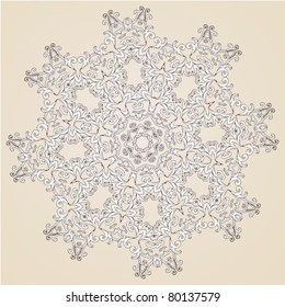 Hand-drawn cartouche or vignette as element of design