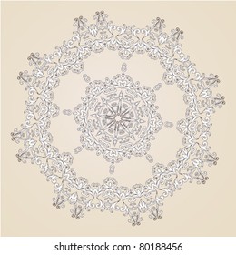 Hand-drawn cartouche or vignette as element of design