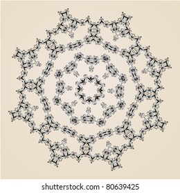 Hand-drawn cartouche or vignette as element of design