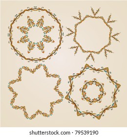 Hand-drawn cartouches or vignettes as elements of design