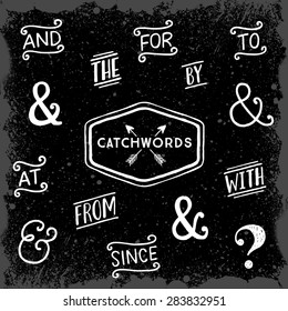 Hand-drawn Catchwords