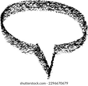 Handdrawn Chalk Speech Bubble Icon