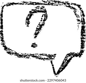 Handdrawn Chalk Speech Bubble Icon