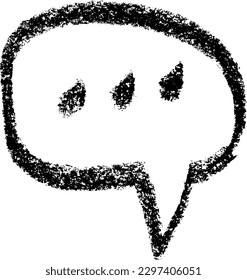 Handdrawn Chalk Speech Bubble Icon