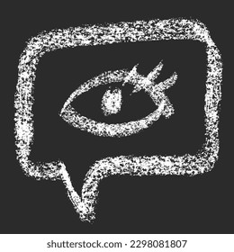 Handdrawn Chalk Speech Bubble Icon