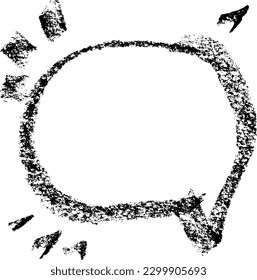 Handdrawn Chalk Speech Bubble Icon