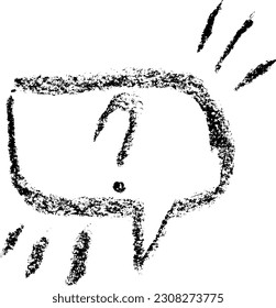 Handdrawn Chalk Speech Bubble Icon