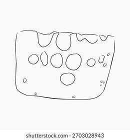 handgezeichneter Käse, Vektorgrafik