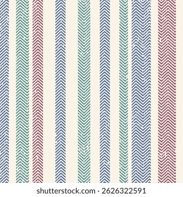 Hand-Drawn Chevron Stripe Seamless Pattern for Textile Print on Fabric