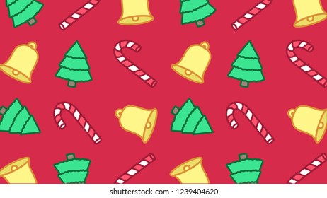 Handdrawn Christmas Illustration Pattern Background Texture