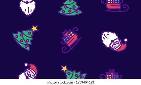 Handdrawn Christmas Illustration Pattern Background Texture