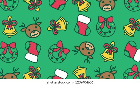 Handdrawn Christmas Illustration Pattern Background Texture