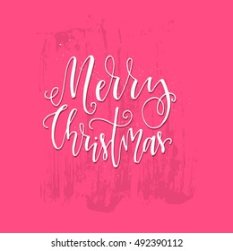 Handdrawn Christmas lettering for greeting cards and invitations. Isolated elements easy to use. New Year and holiday design. Vector clipart.
