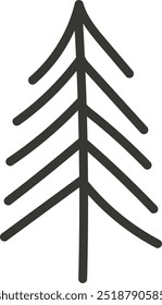 Handdrawn Christmas Tree Vector Illustration