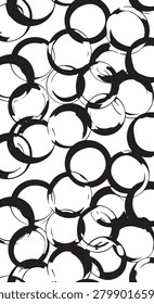 Hand-drawn circle pattern. Artistic, spontaneous, and organic design with abstract flair.
