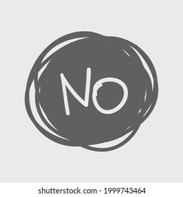 Hand-drawn circles with doodles using words such as; no.Vector illustration.