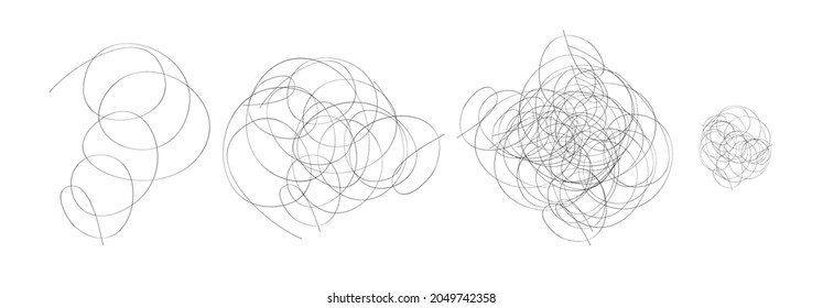 Hand-drawn circles. line pen doodle. Vector illustration