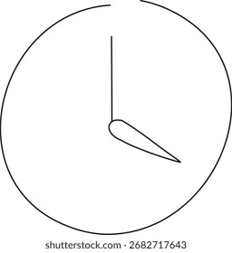 Dial de reloj dibujado a mano Ilustración vectorial