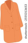 Handdrawn Coat Clothes Vector Illustration