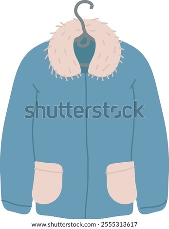Handdrawn Coat On Hanging Vector Illustration