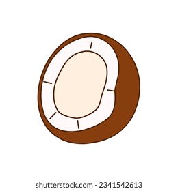 Cocos hechos a mano sobre un fondo transparente. Ilustración vectorial aislada