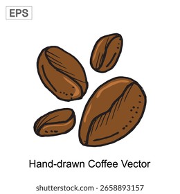 Grãos de café torrados à mão e prontos