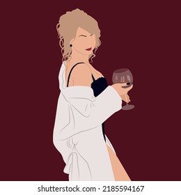 Hand-drawn color vector girl image. Fashion, beauty, style.