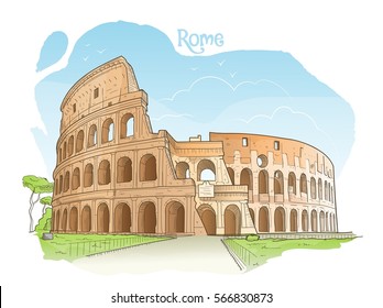 5,499 Colosseum rome Stock Vectors, Images & Vector Art | Shutterstock