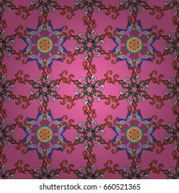 Hand-drawn colored mandala on a background. Vector abstract pattern.