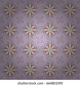 Hand-drawn colored mandala on a background. Vector abstract pattern.