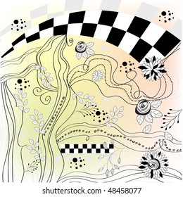 Hand-drawn colorful background