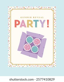 Hand-drawn colorful illustrations and cards for baby shower party 