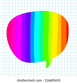 Hand-drawn colorful speech bubbles