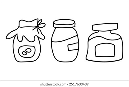 Hand-Drawn Coloring Collection Cozy Jam of Vector Illustrations