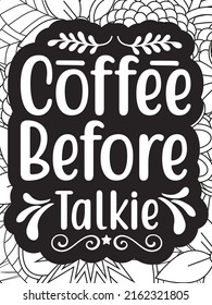 Hand-drawn coloring page for kids and adults. Coffee cup and flowers. A beautiful drawing for girls with patterns and small details. Pictures to color. Vector
