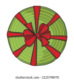 Ilustración vectorial a mano de regalo.