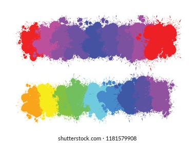 hand-drawn colourful gradient of splashes. Colorful vector background for print decoration. CMYK color space.