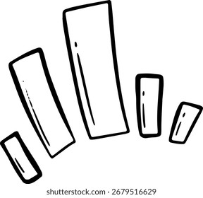 a hand-drawn comic element illustration with a radiant, abstract sound and energy burst effect