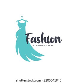Handdrawn Concept Logo Dress Store Isolated Stock Vector (Royalty Free ...