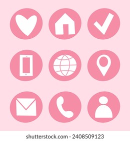 Hand-drawn Contact Icons illustration set