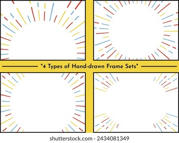 Hand-drawn convergence line frame set